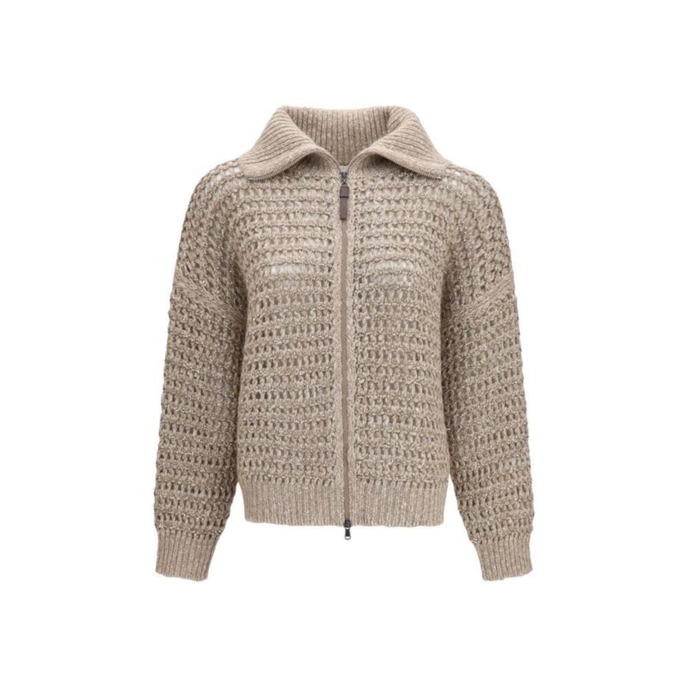 Brunello Cucinelli Gray Cashmere Women's Cardigan
